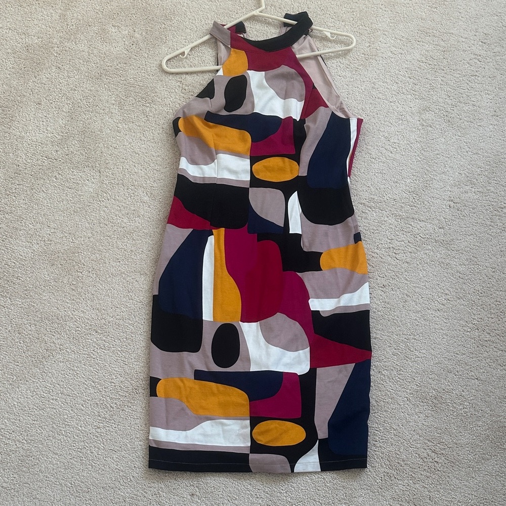 Trina Turk Colorful Geometric Midi Dress